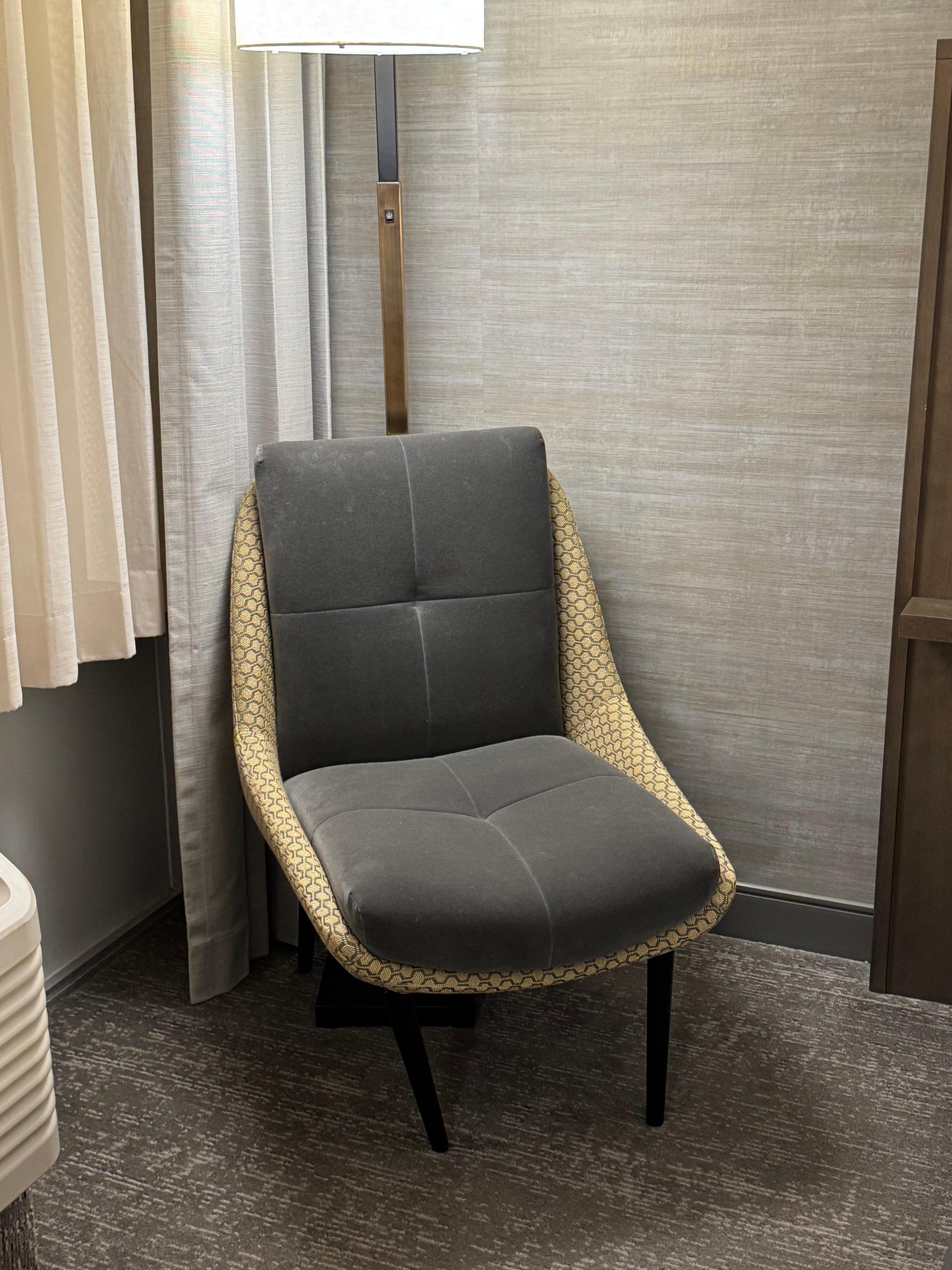 Broken chair found in room