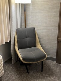 Broken chair found in room