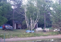 View on dock looking at cabin