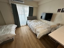 This was the room when we left (beds were made when we arrived)