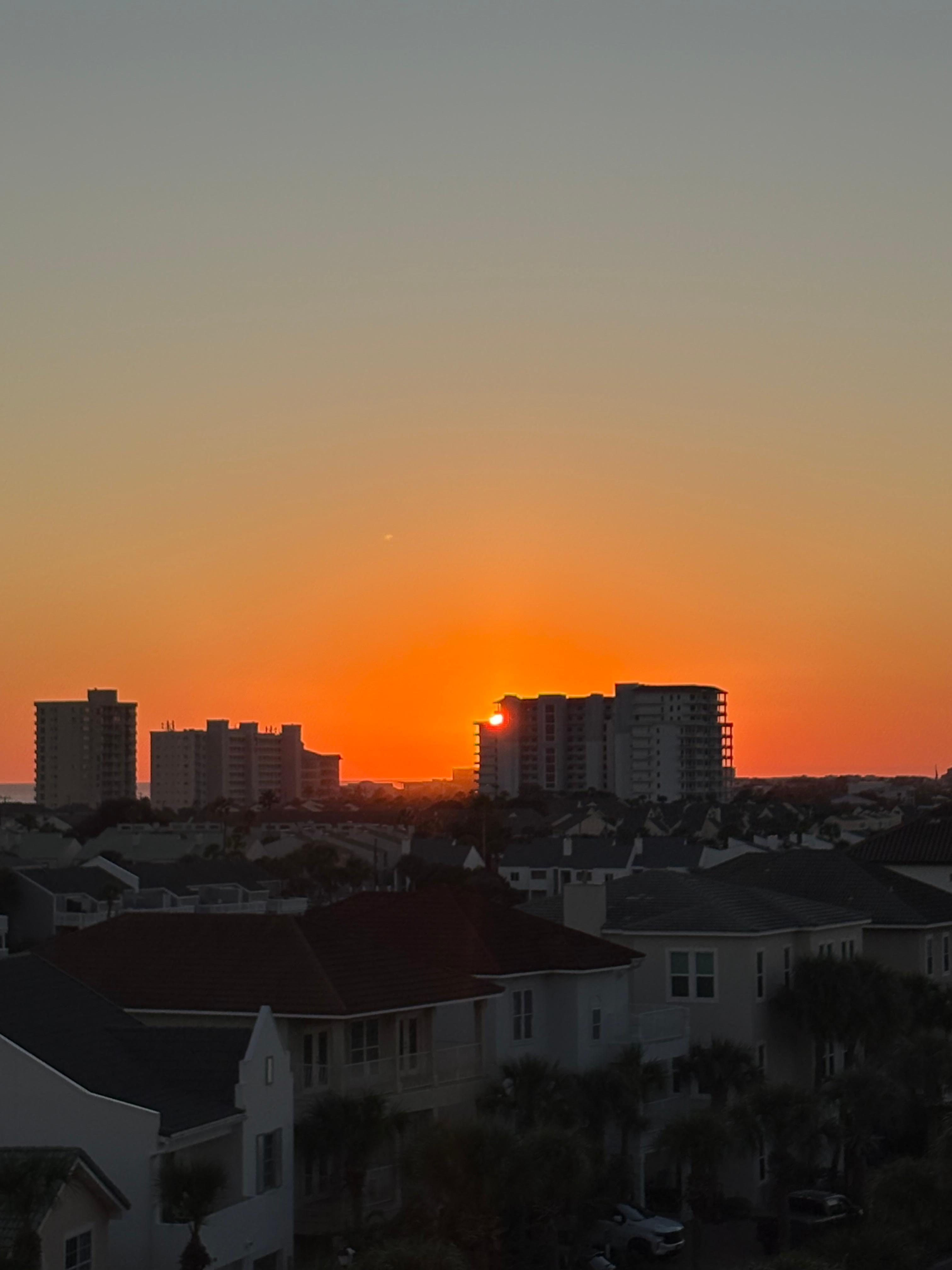 Sunset from the balcony. 