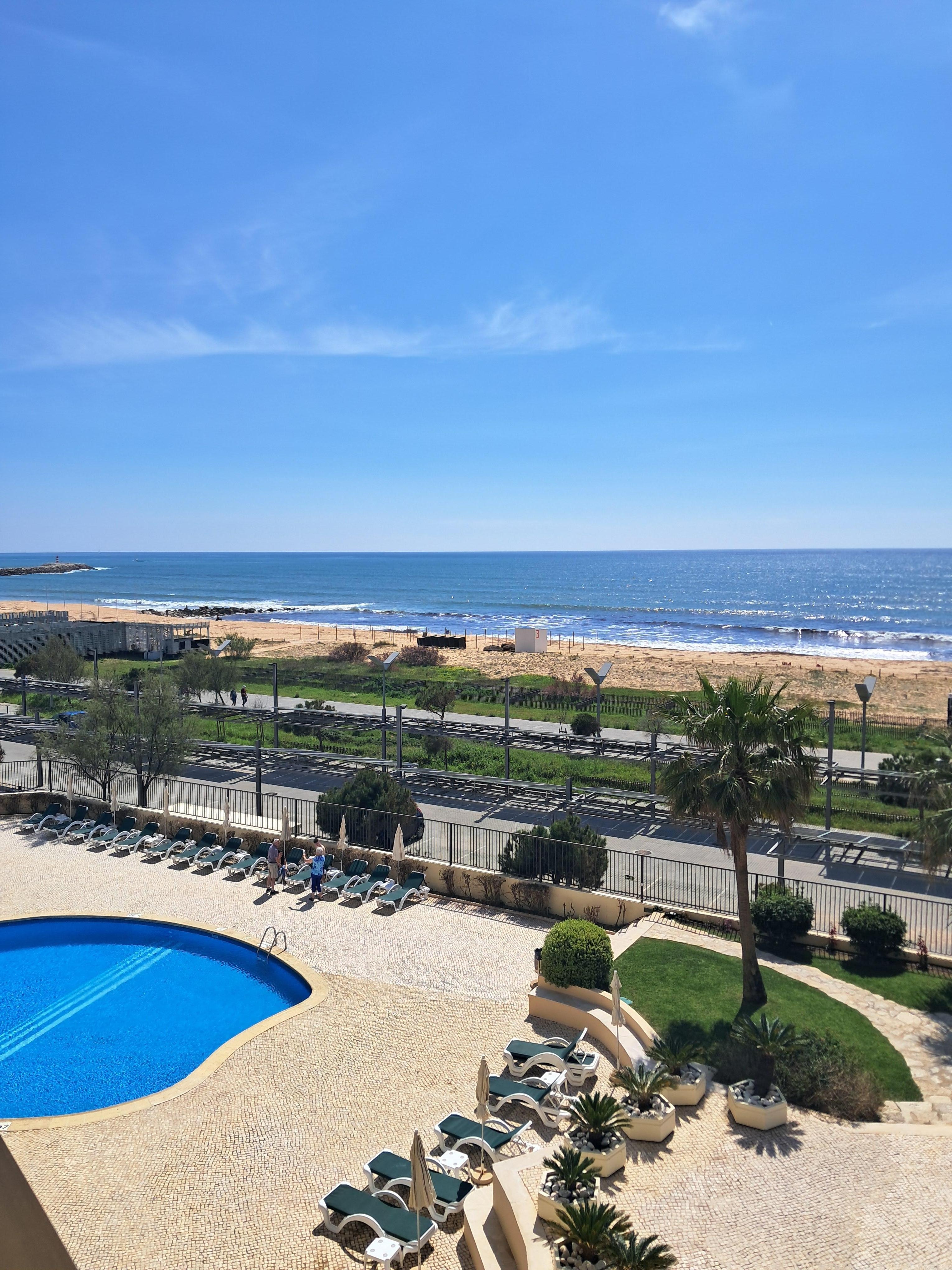 View from the balcony (twin room with sea view)