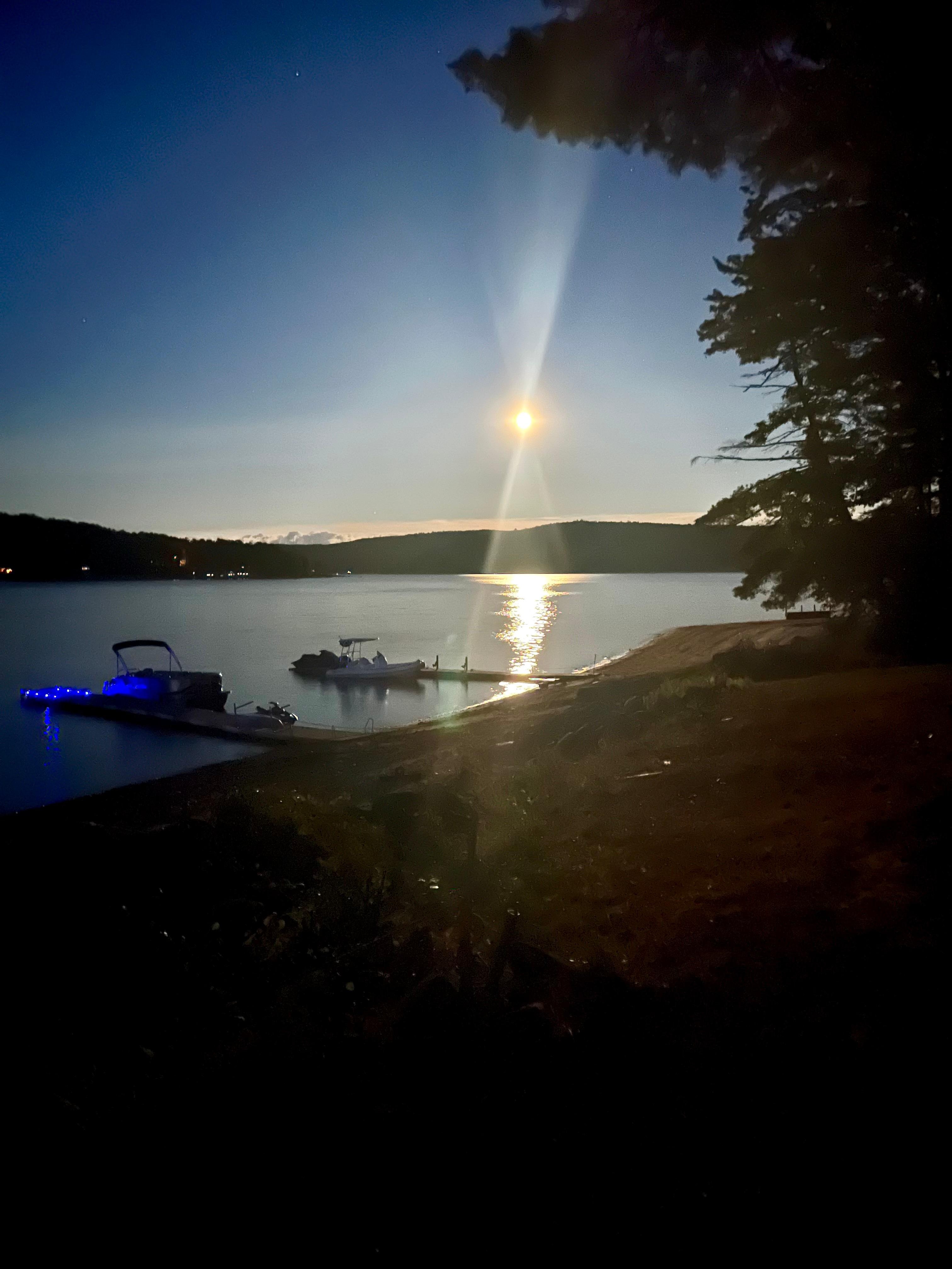 Fool moon right where campfire was at house.