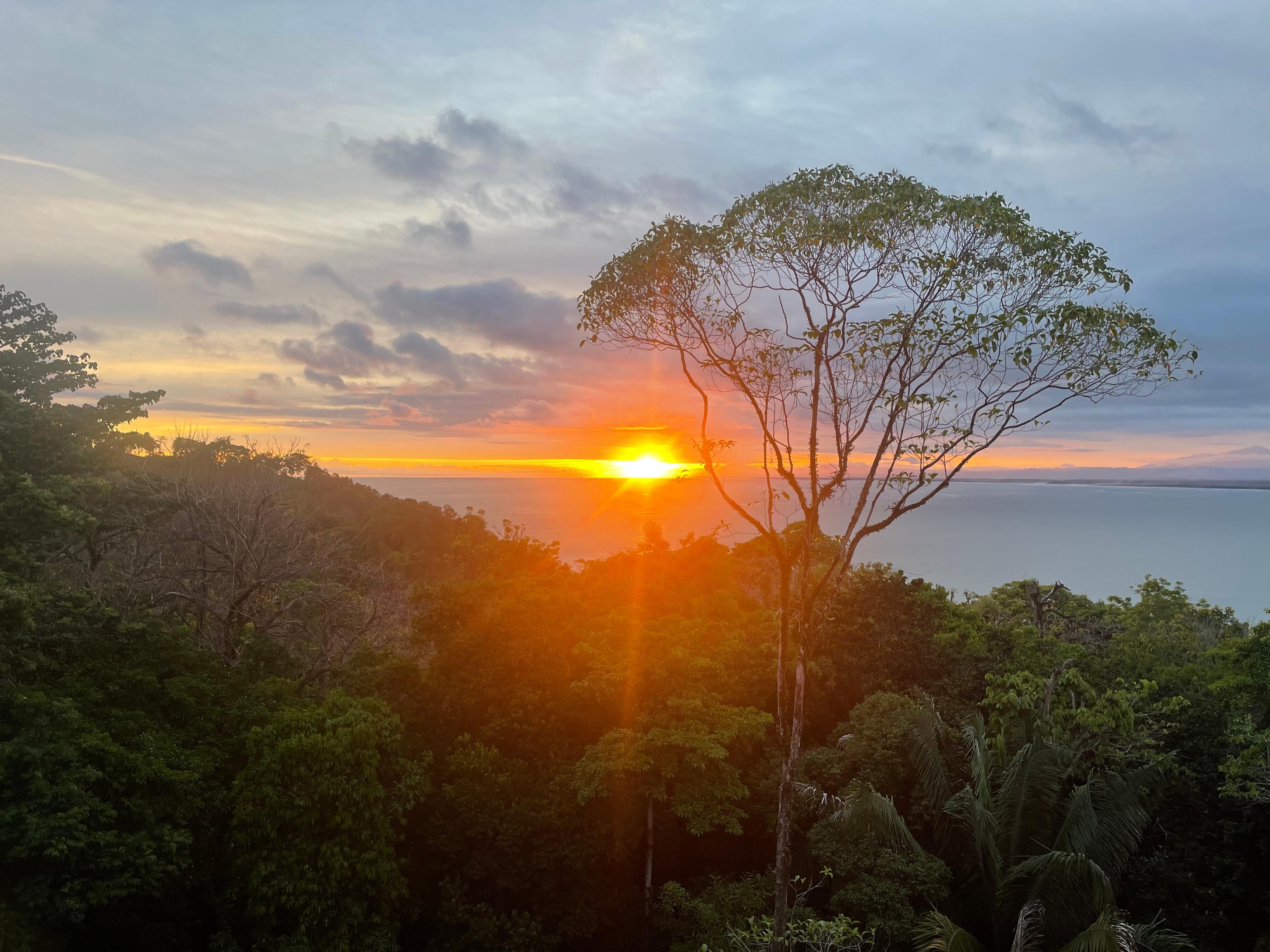Sunset from
Pool/dining area