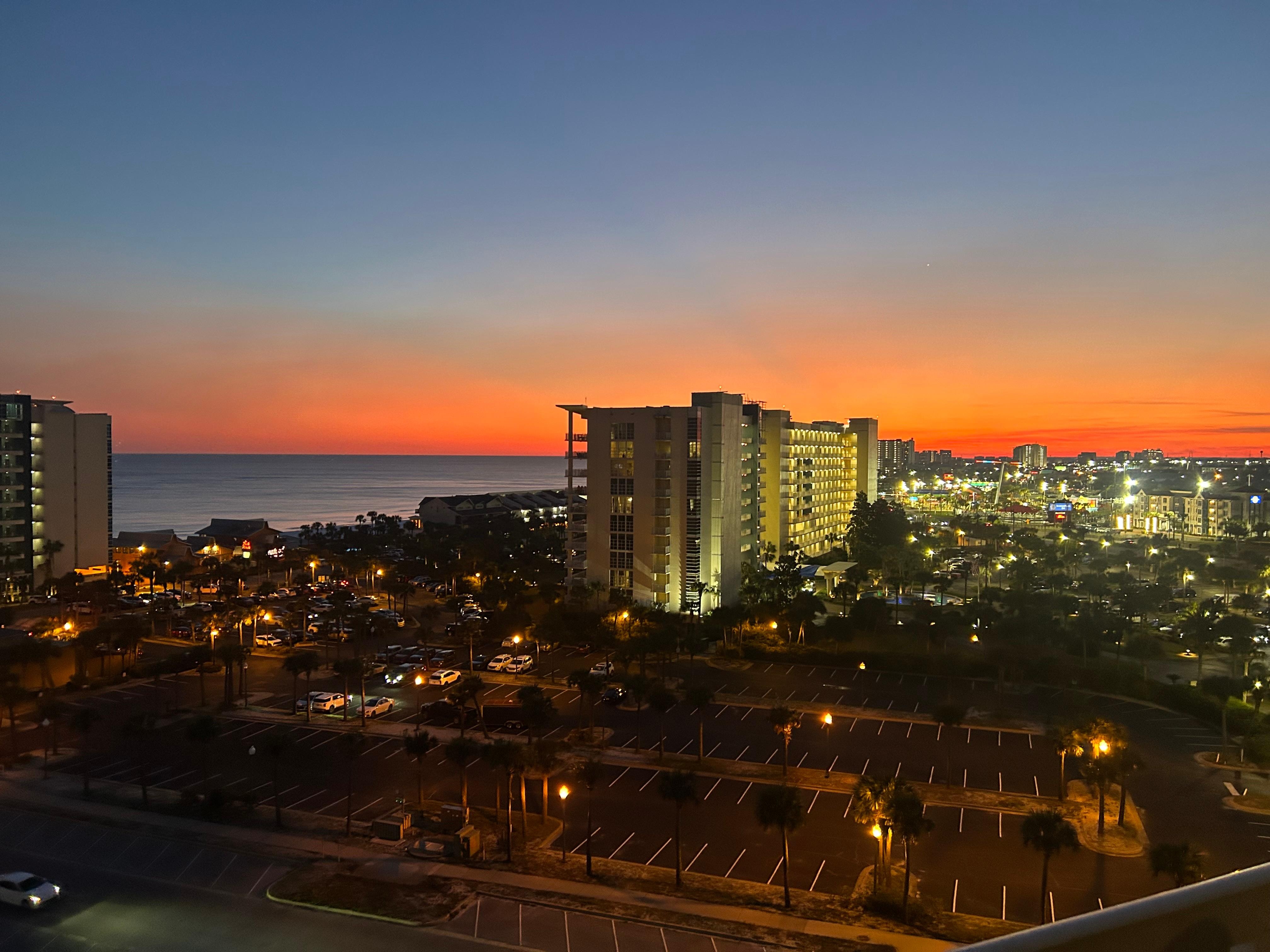 Sunset off the balcony! 