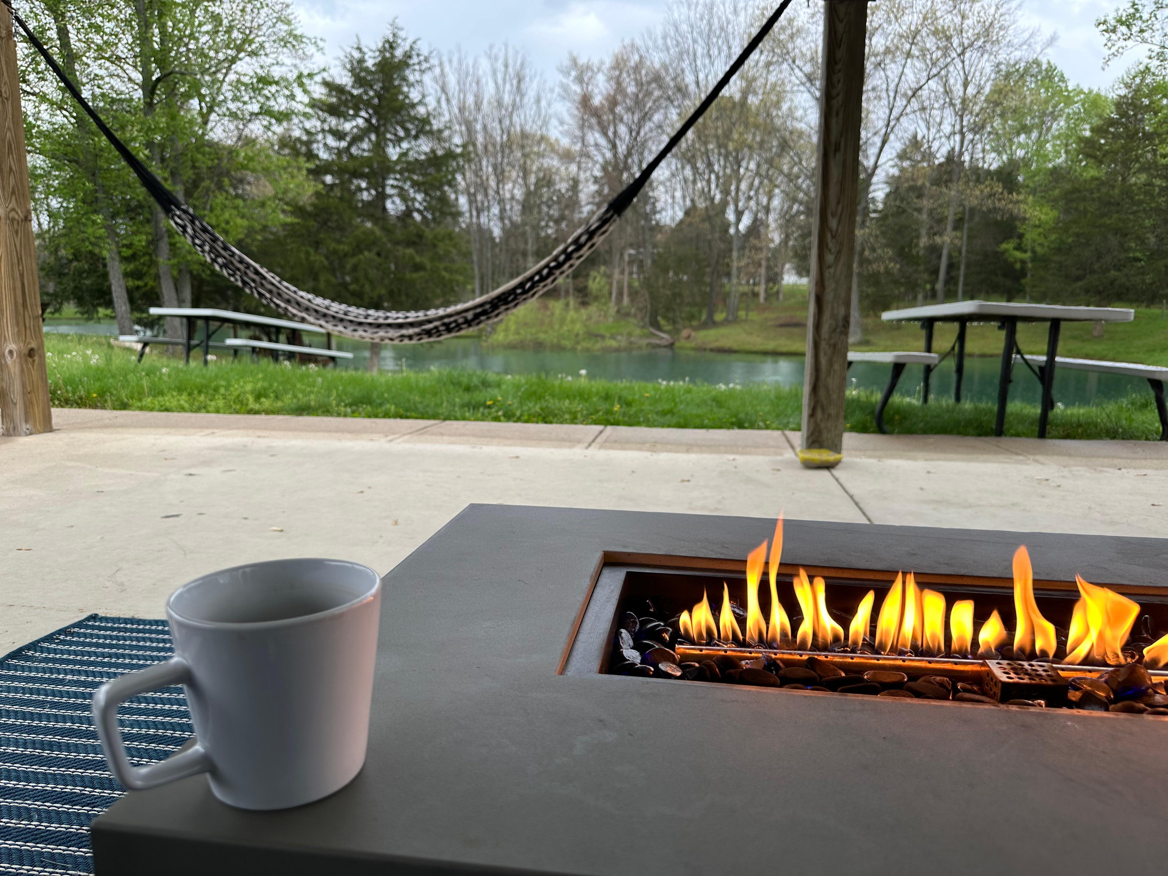 Enjoying a chilly morning outdoors