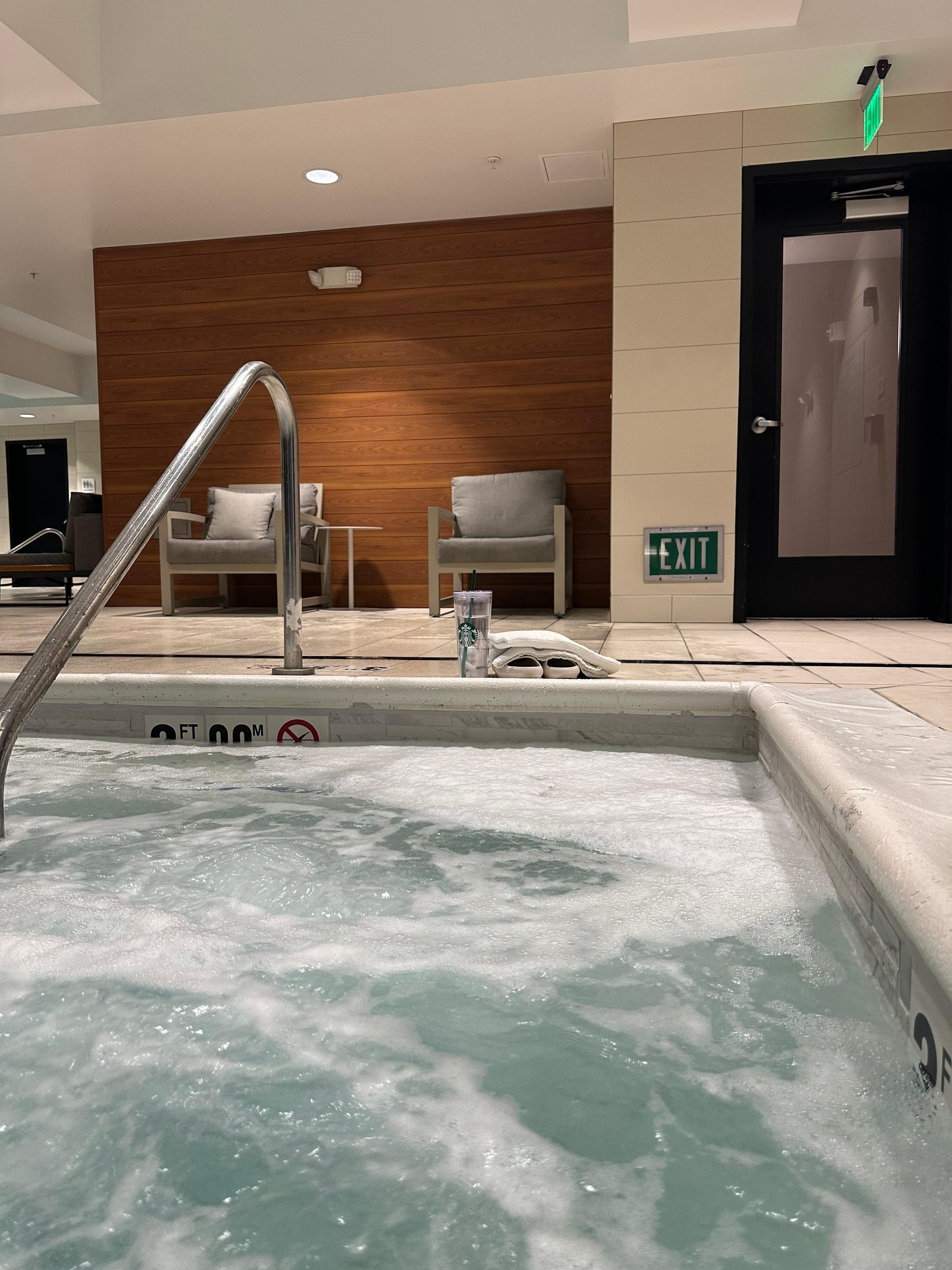 The beautiful newly installed spa area