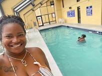 The indoor pool on the 7th floor.