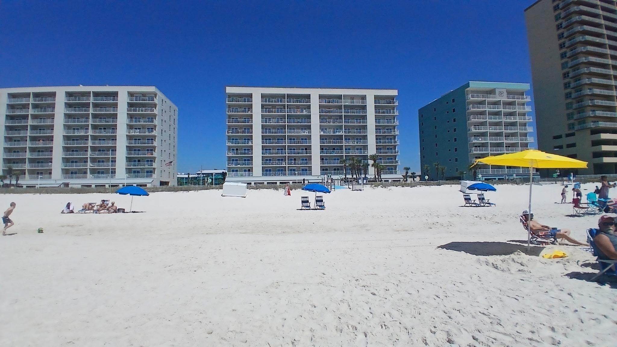 Condo view from beach