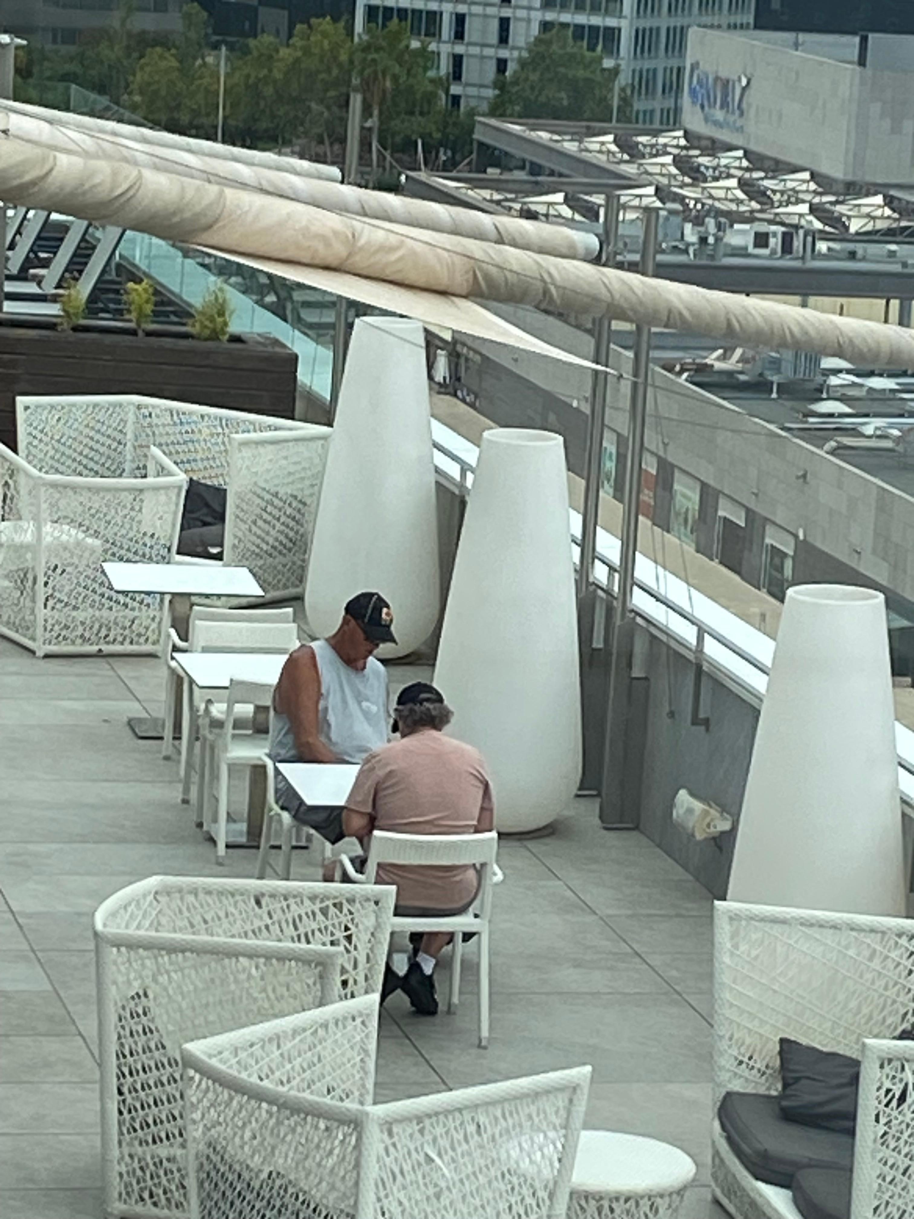 Lounge area on the roof 
