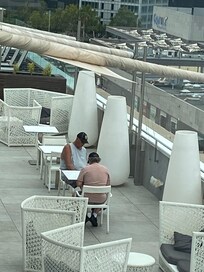 Lounge area on the roof