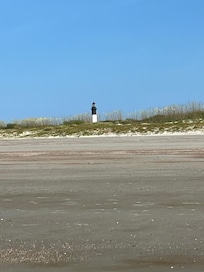 Lighthouse along the beach
