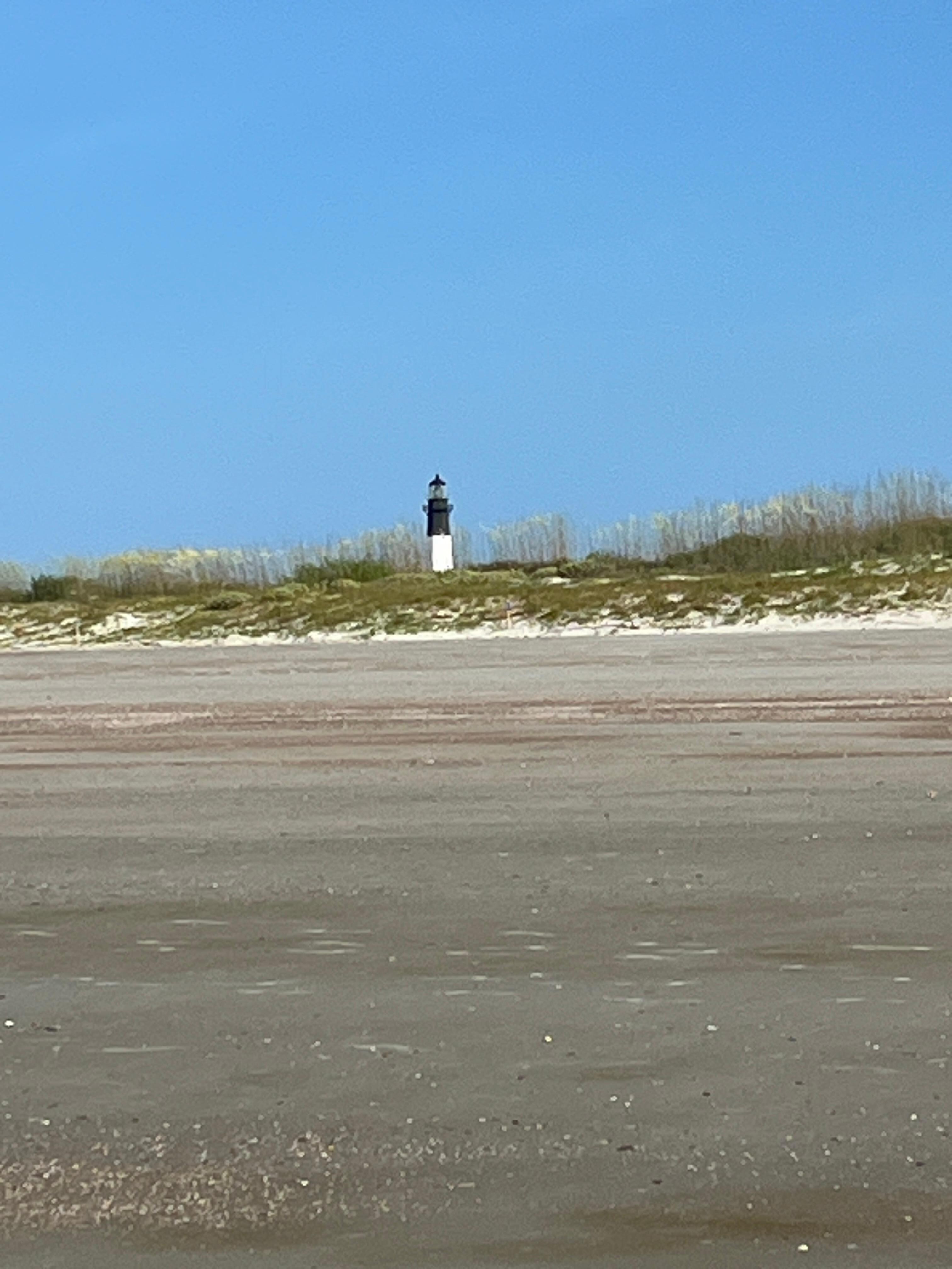 Lighthouse along the beach