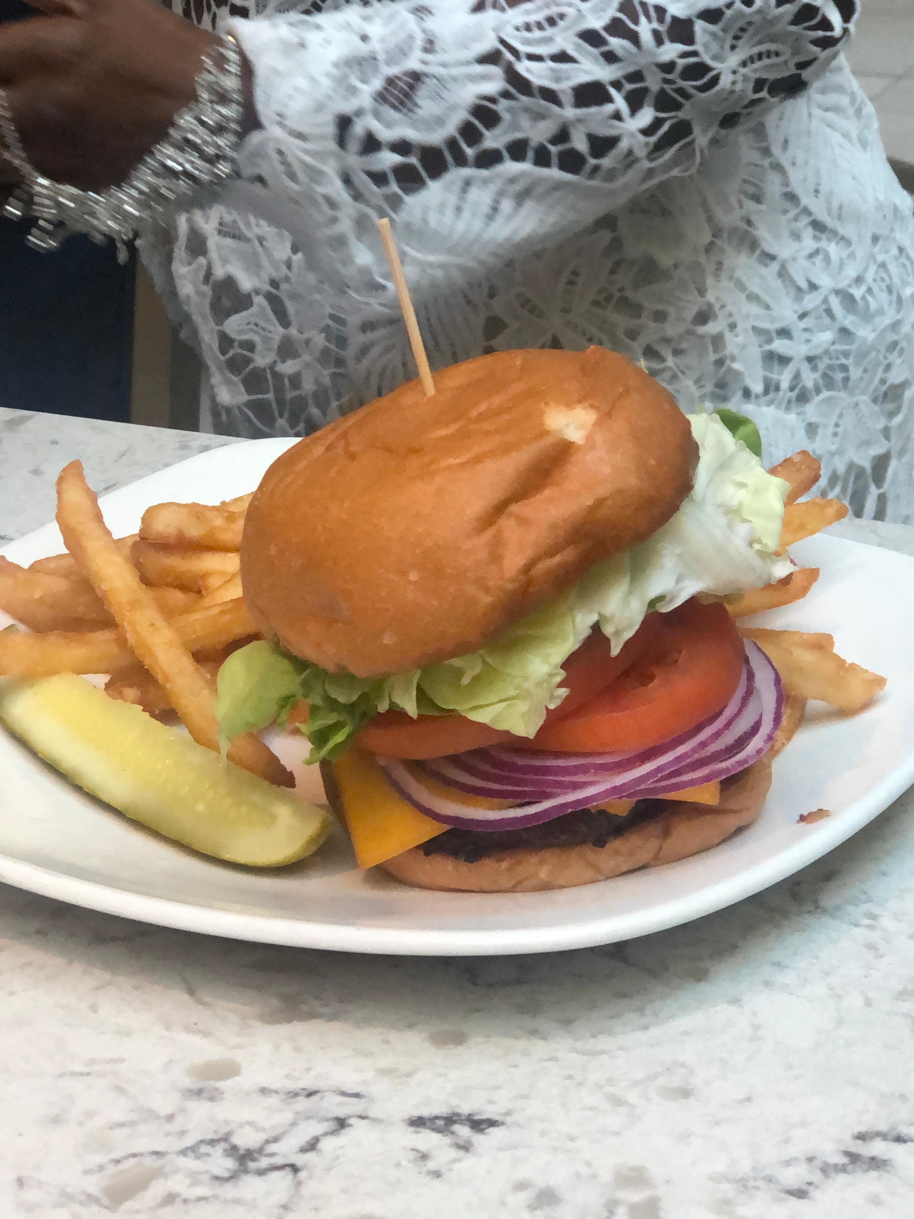 Burger and fries 