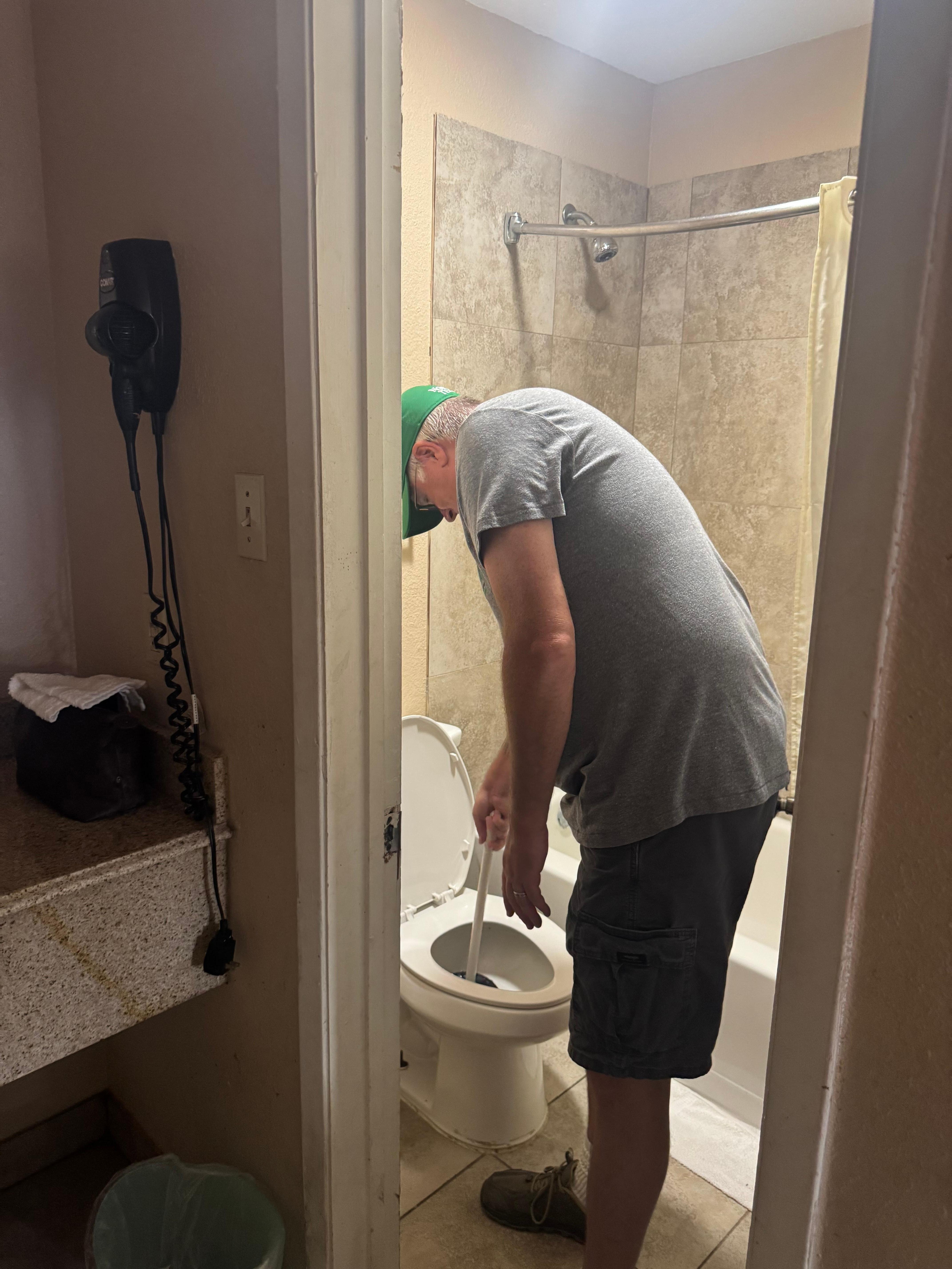 Had to plunge toilet to get it to flush.