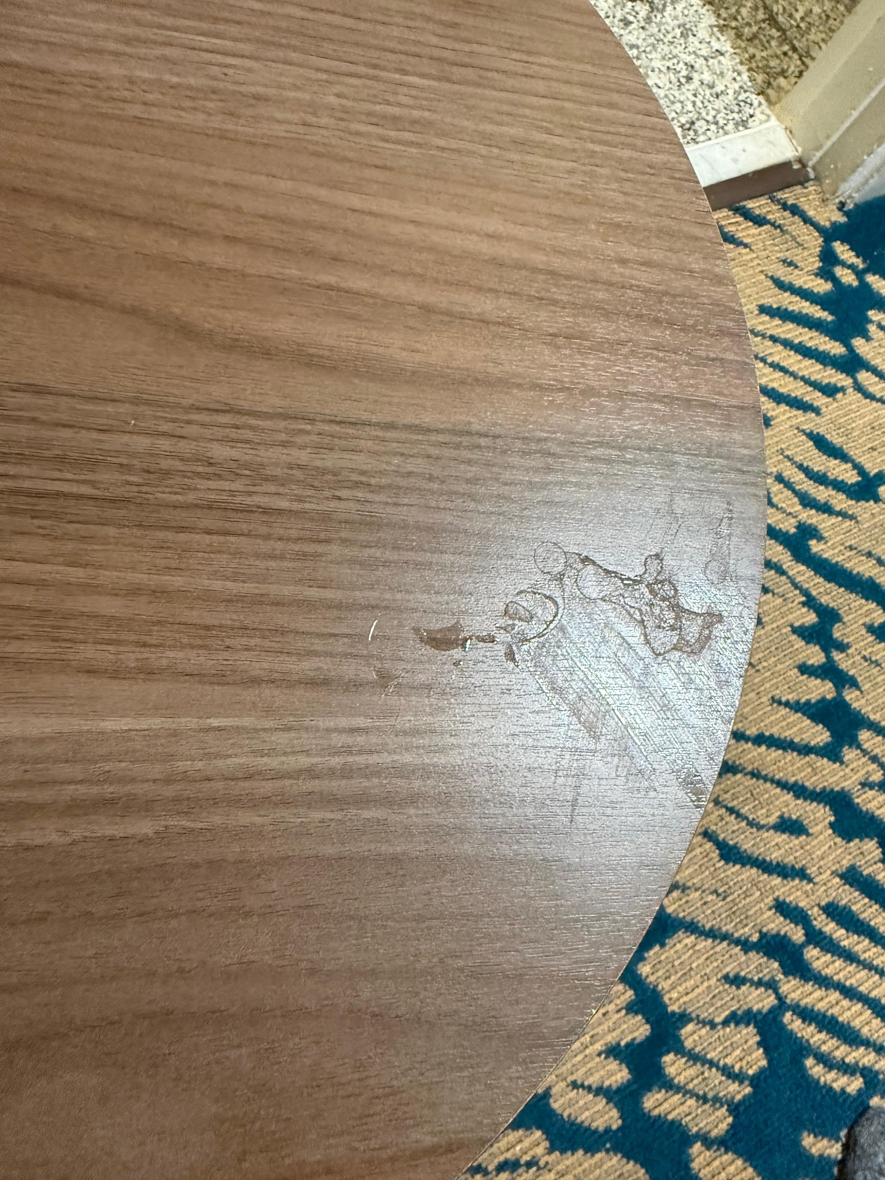 This is the table in my room not very clean. 