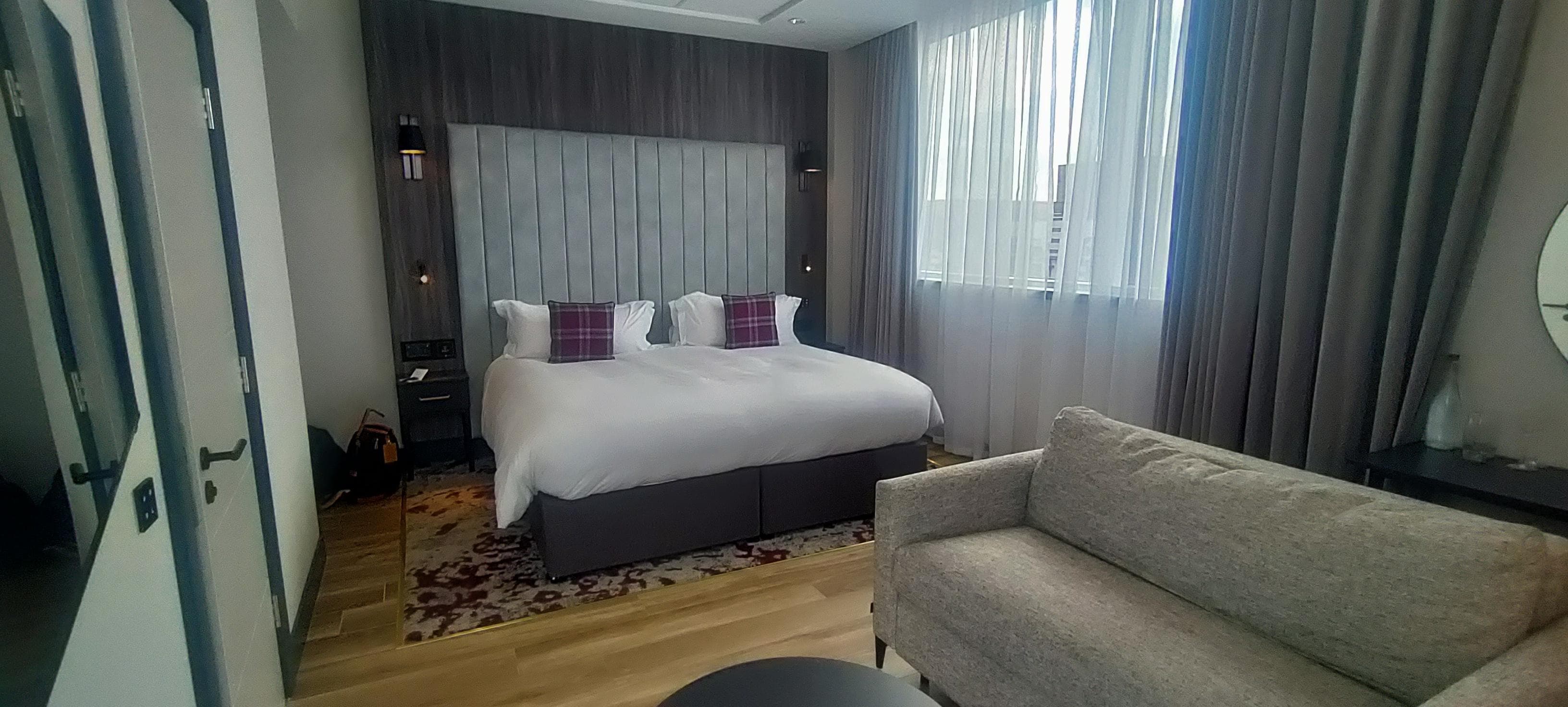 This the is the Executive suite with a Sofa