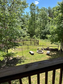 View from backside of wraparound porch