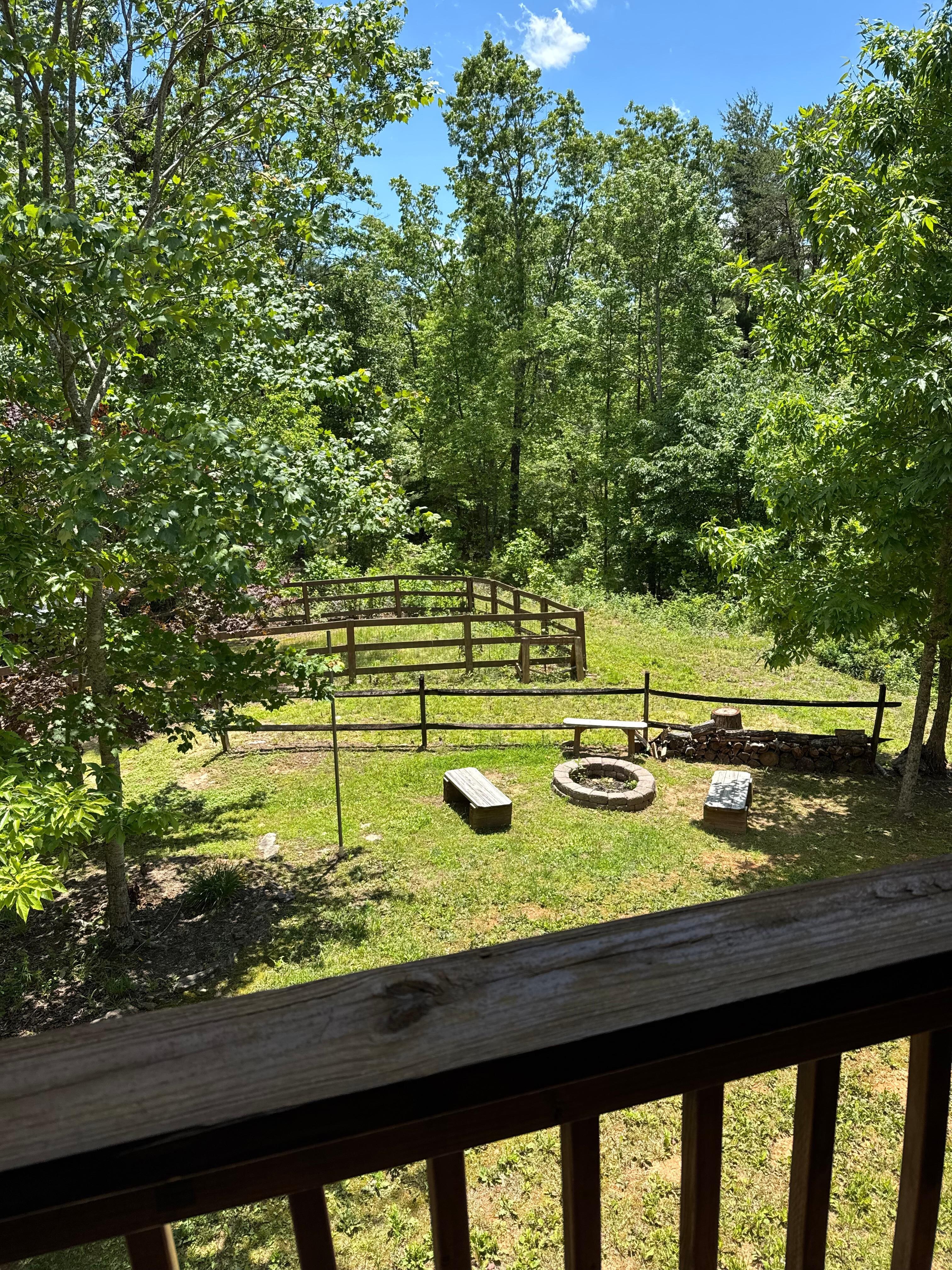 View from backside of wraparound porch