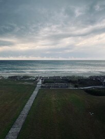 A balcony view of an incoming storm