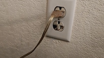 The outlet has seen better days.