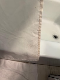 Moldy shower curtain