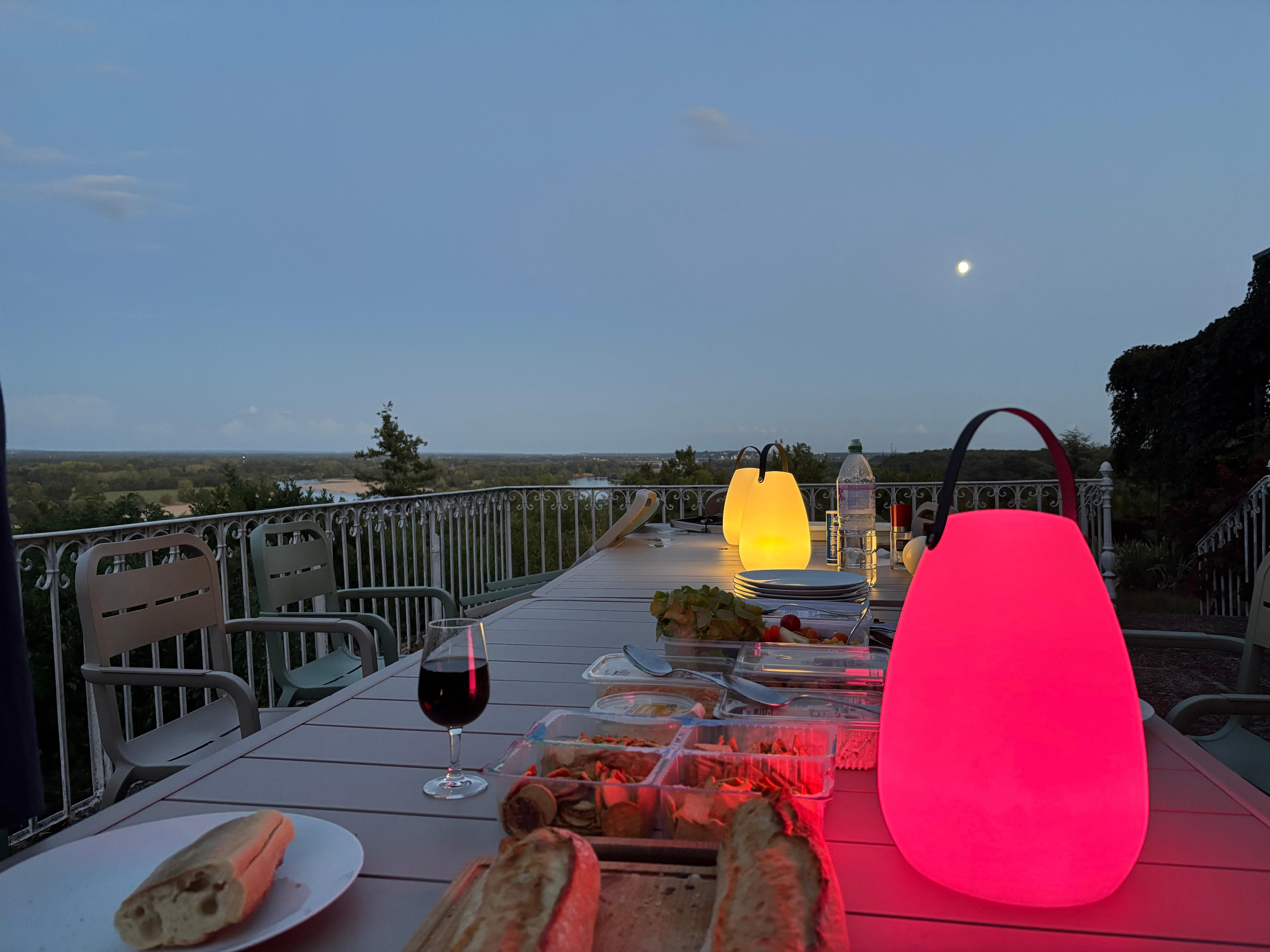 View from the terrace in the evening