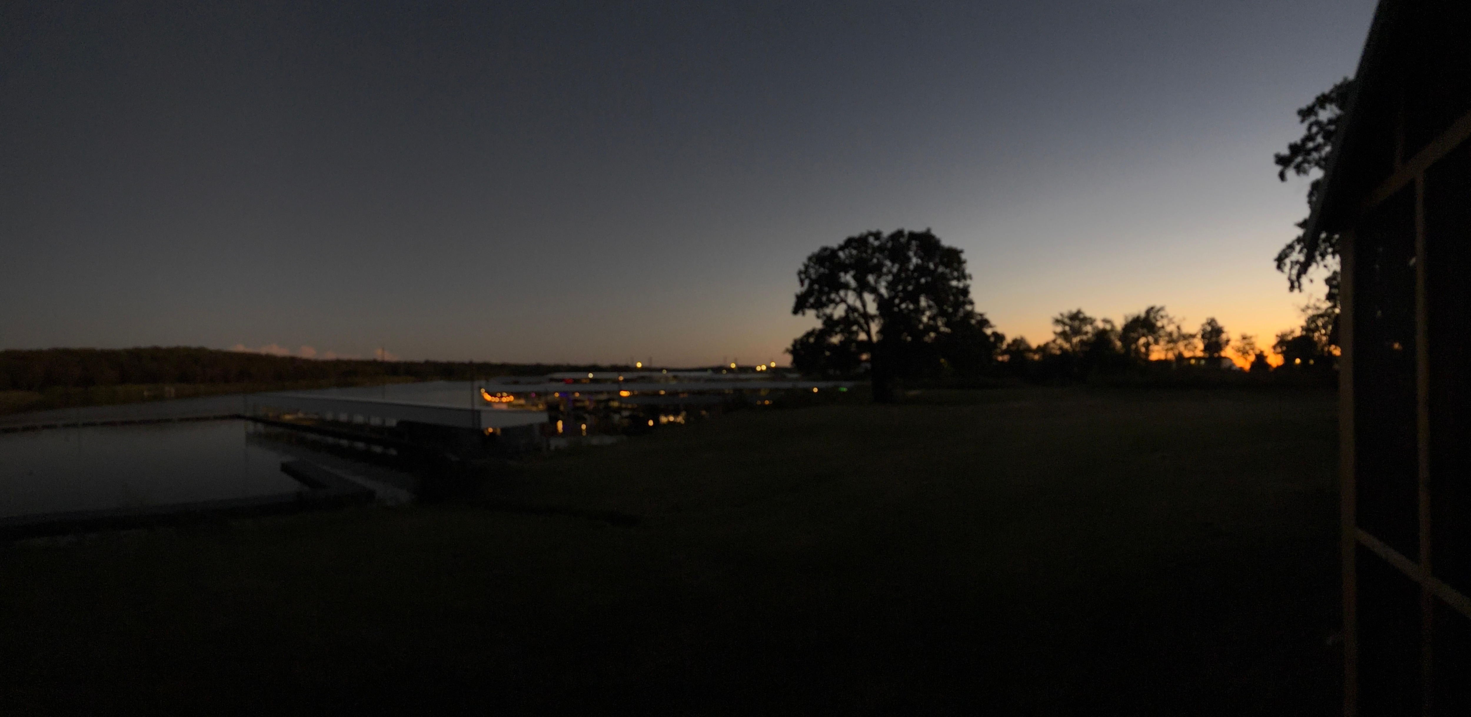 Sunset from the cabin 