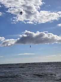 My friend remained hanging off a cloud.