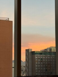 View of the sunrise from the stay.