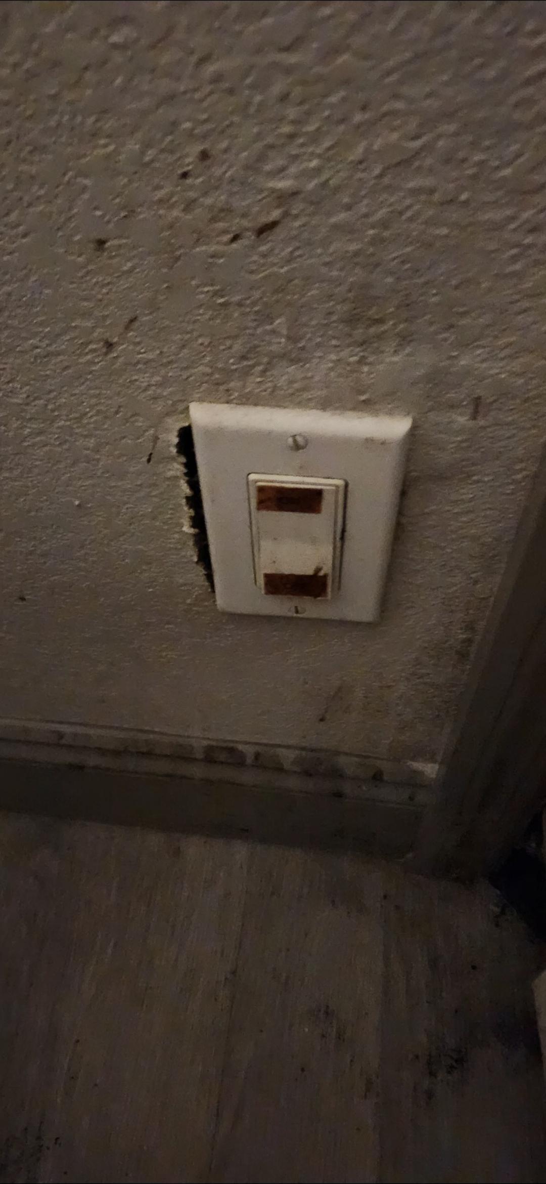 Outlet next to ac/heating unit