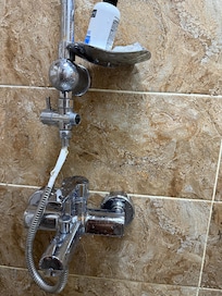 Taped shower