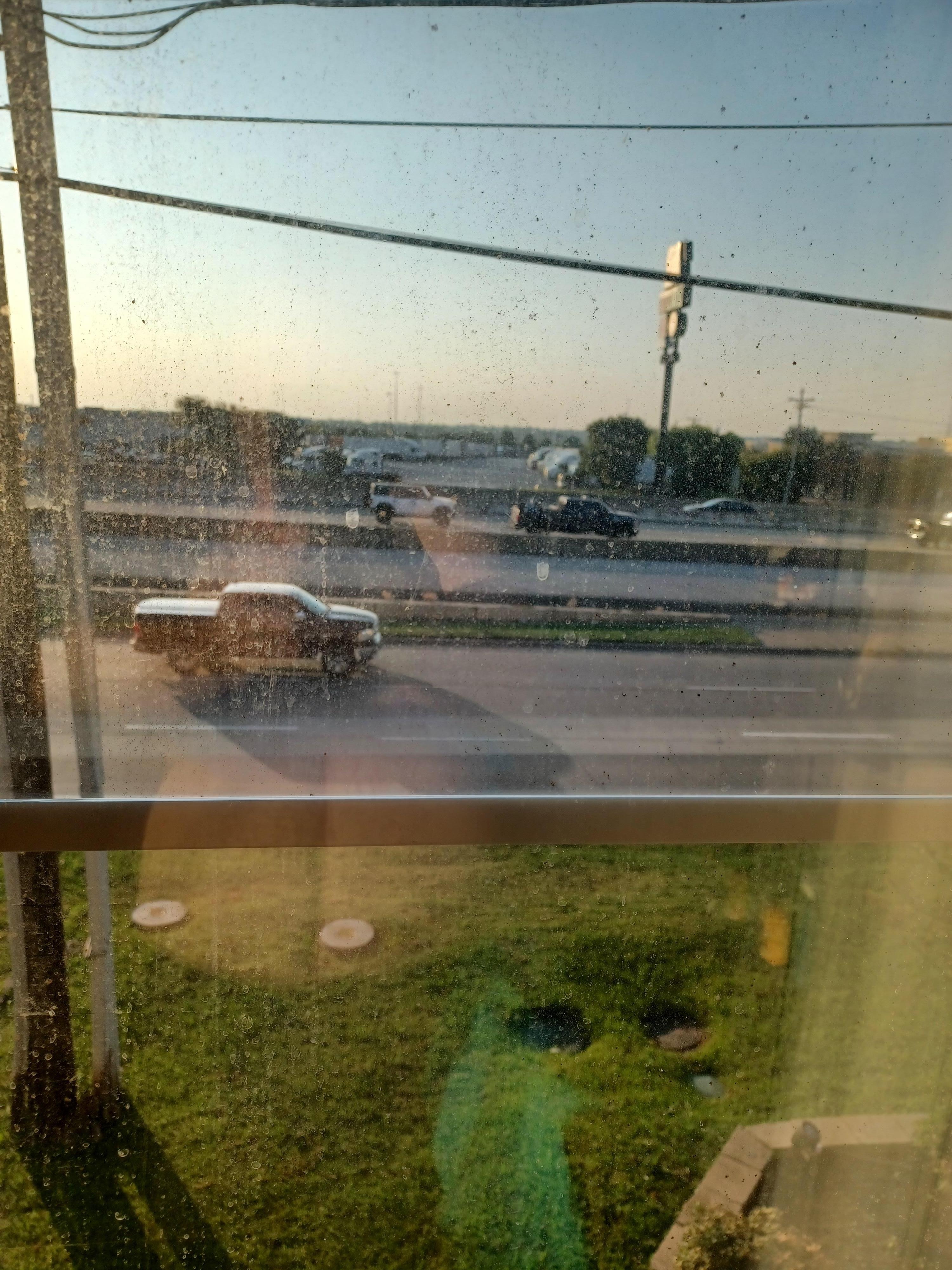 Intestate 30  is about 75 yards away from our room, the service road only 25 yards.   Non stop traffic,  not to mention the train about half a mile.  But the trucks and hot rods were the problem. 