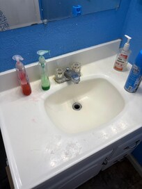 Dirty sink and counter