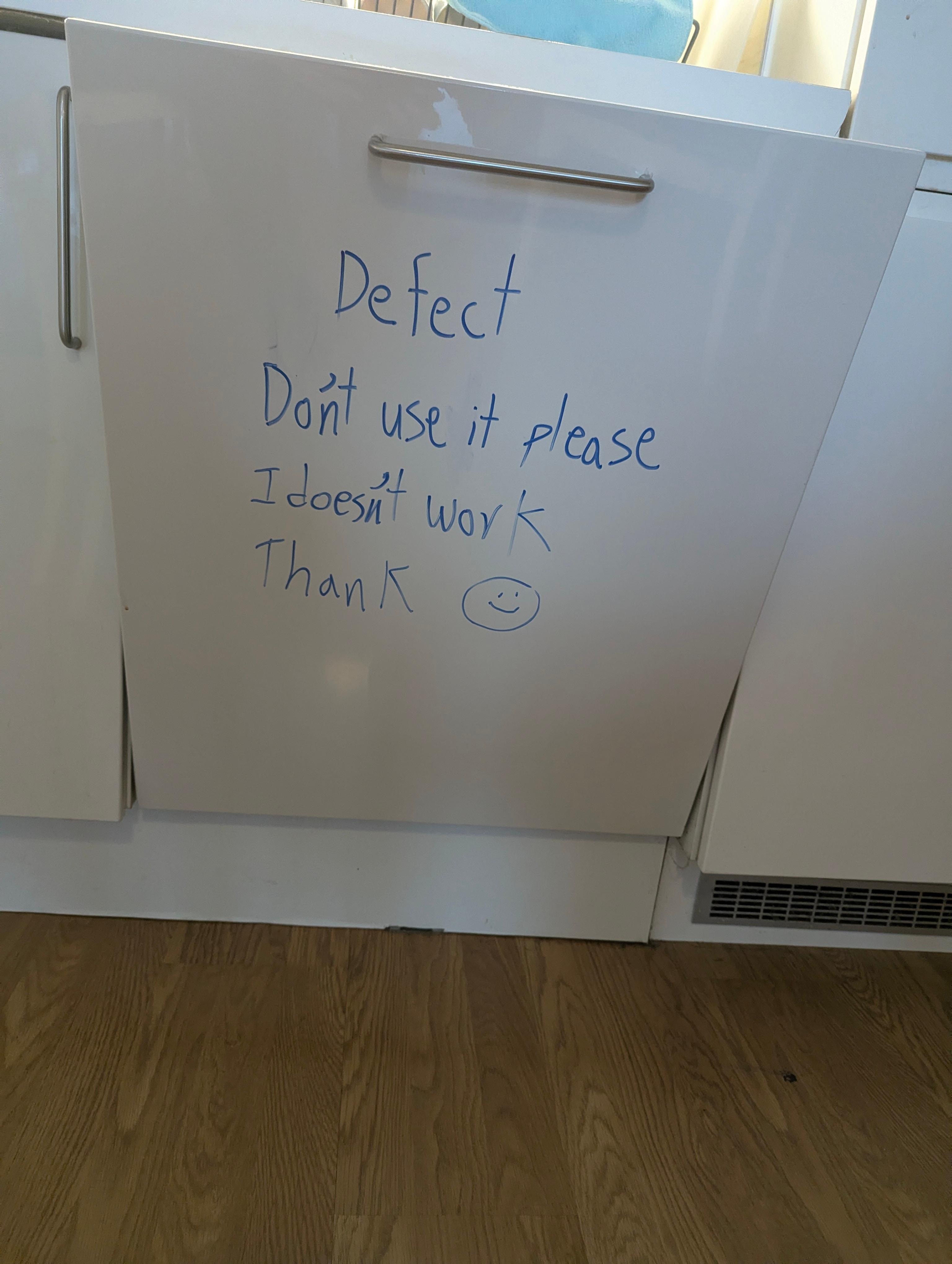 Broken full dishwasher