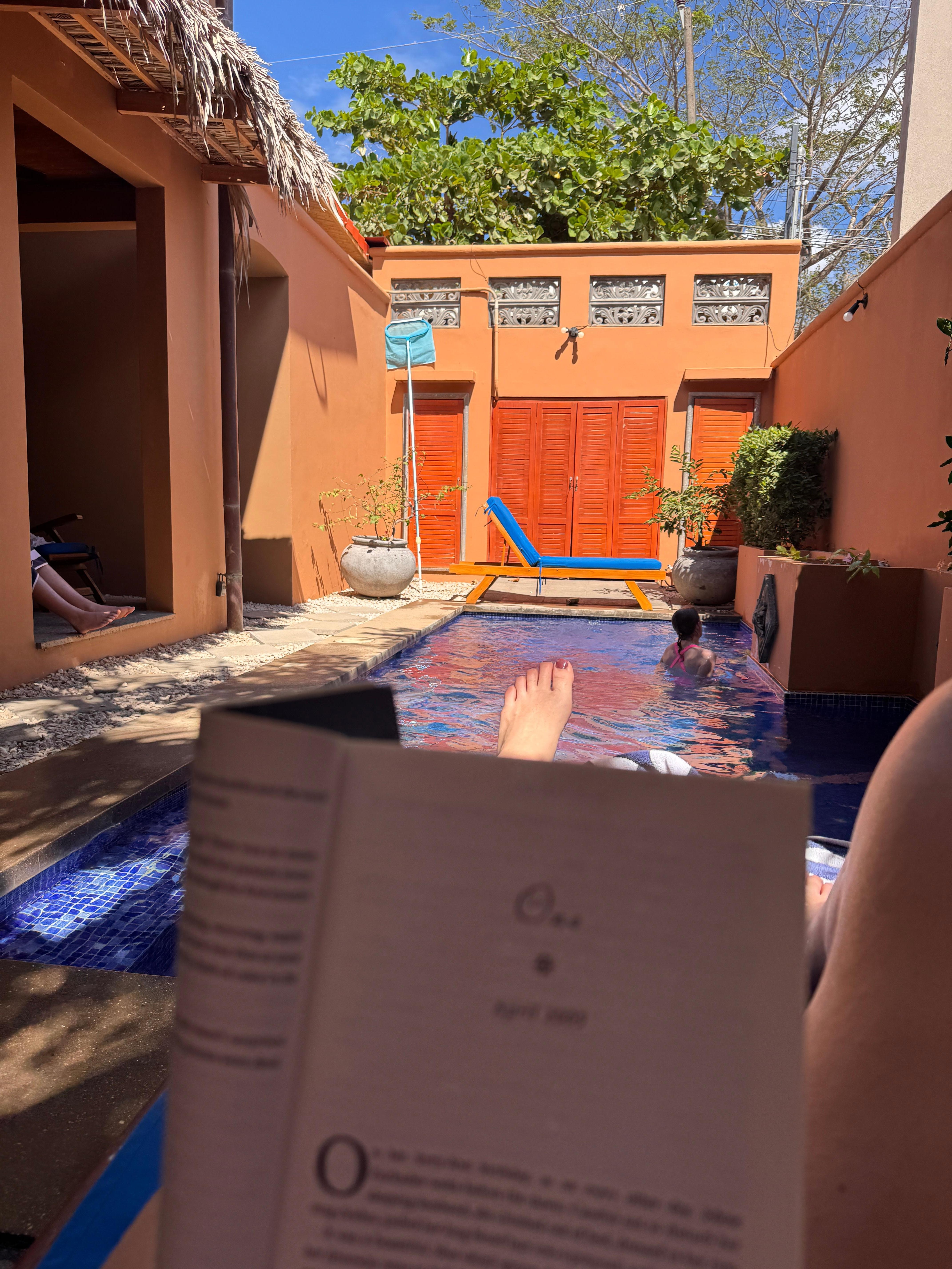 Always partial shaded pool to relax 