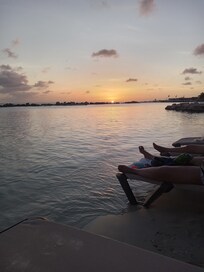 Beautiful sunset at Mombo beach