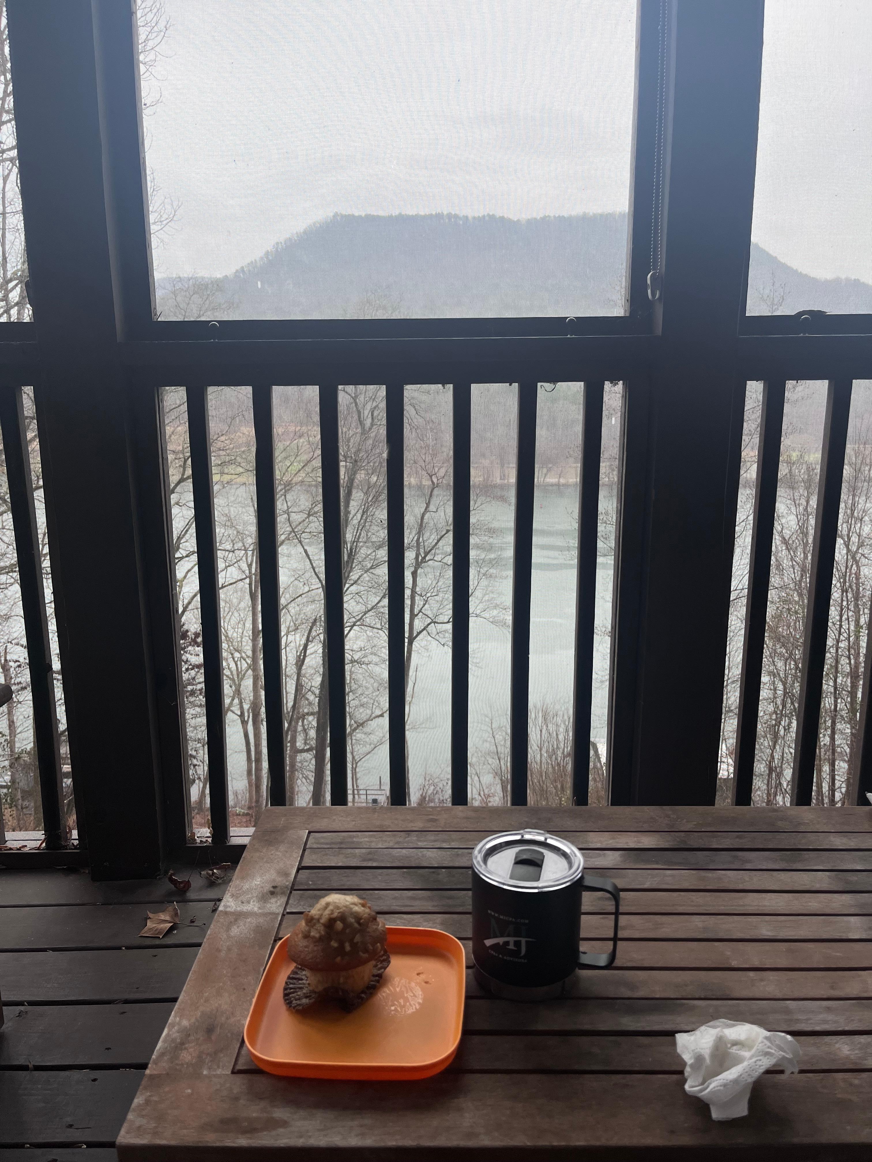 Screened-in porch outside master bedroom
