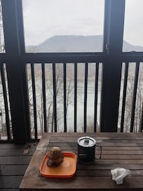 Screened-in porch outside master bedroom