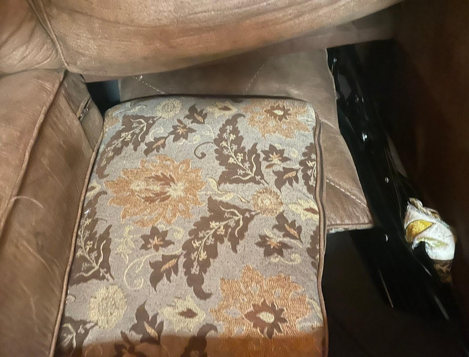cushions stacked under main cusion to make it sit up higher