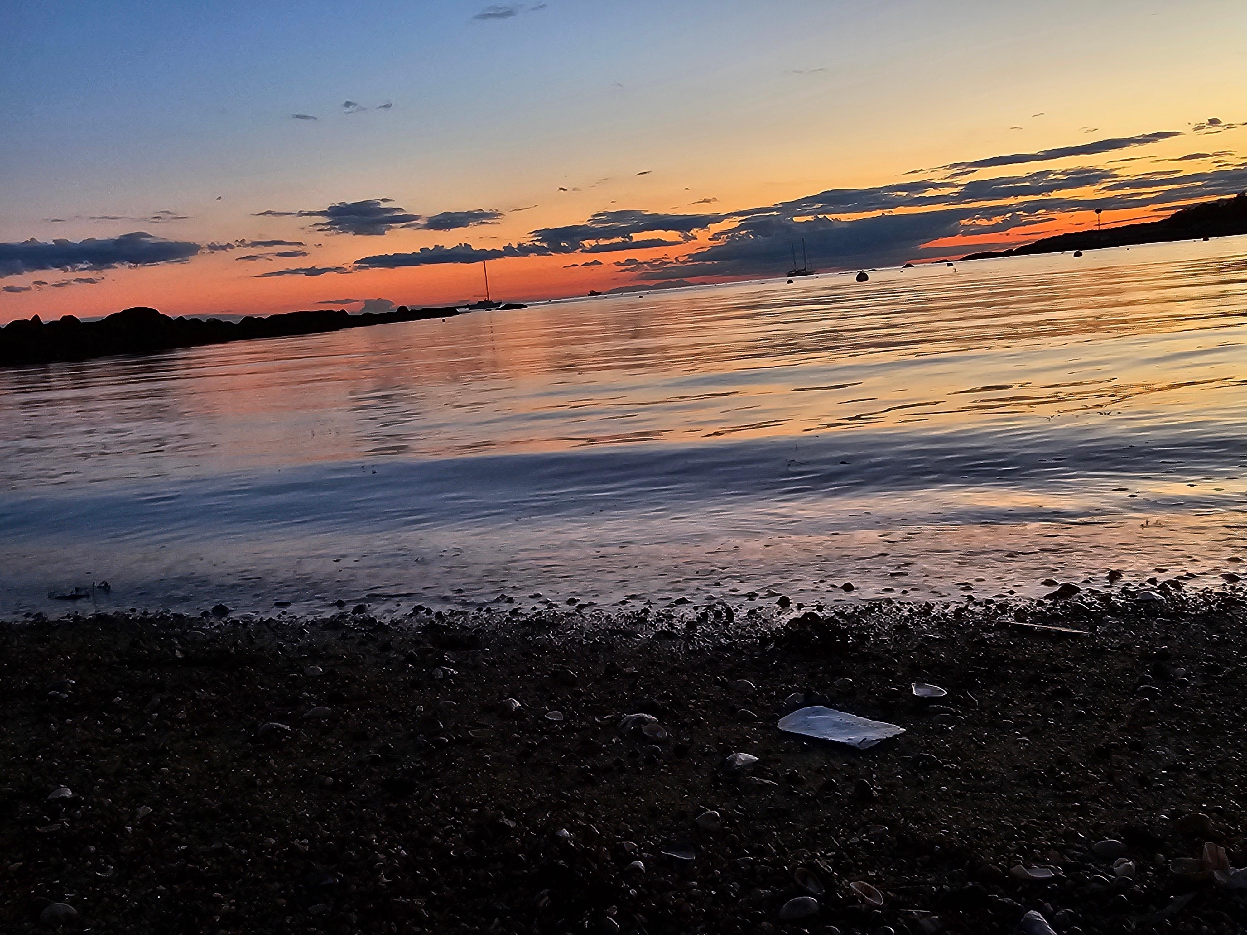 View from the public beach around the corner. 