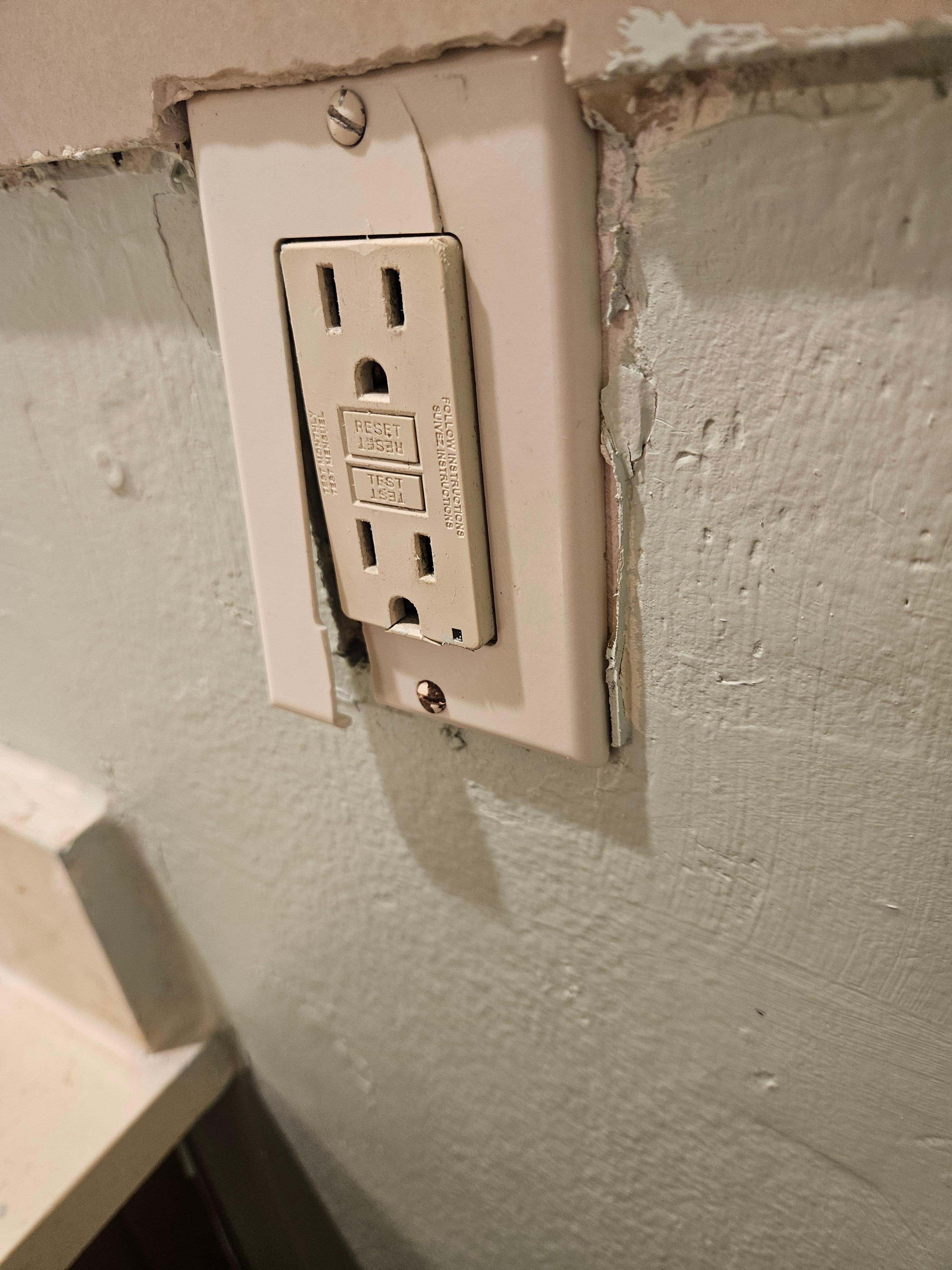 Broken electrical cover