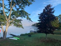A misty morning on the lake.