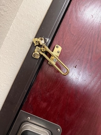 door lock was broke but does kind of lock