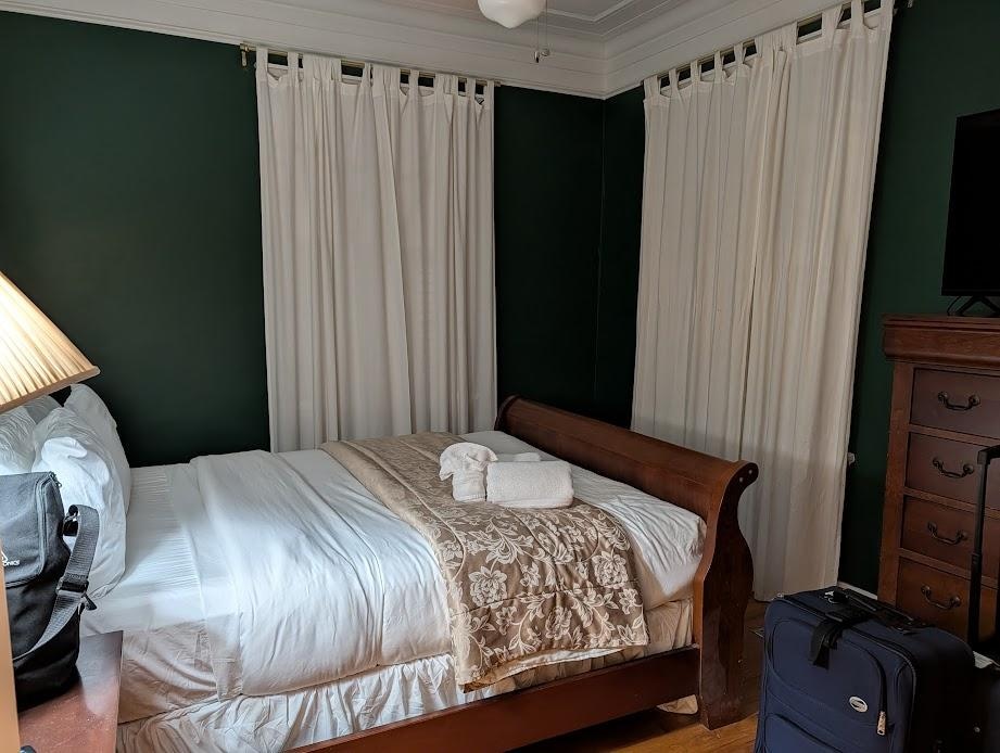 Bed was very comfortable and although VRBO was located on a busy street, it was not noisy.
