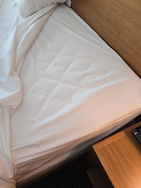 Hair under the sheet on the mattress cover