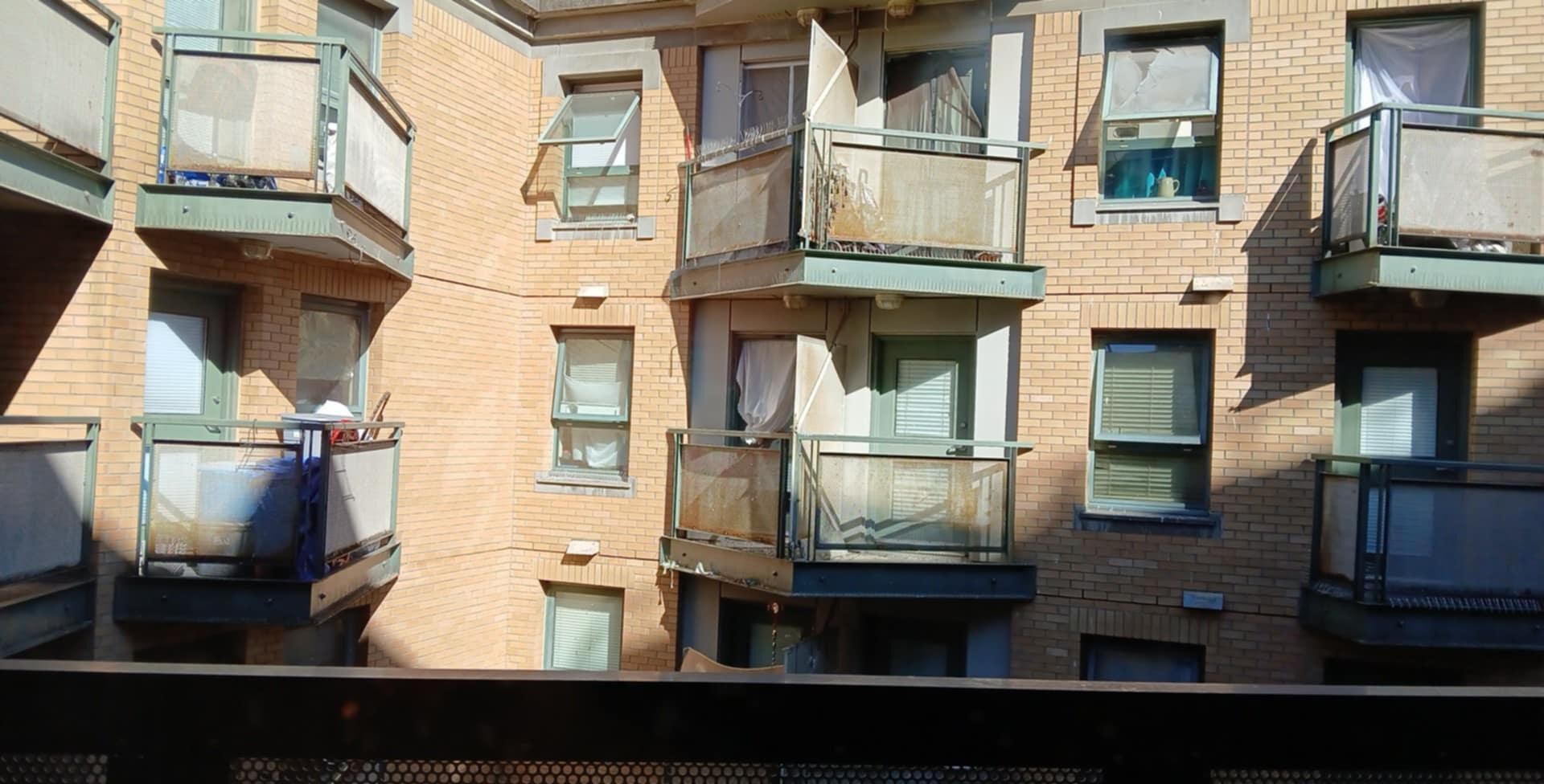 This was the view from our room of the apartment block next door.