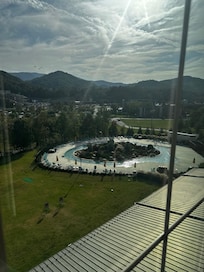 View from our room. The lazy river closed two days before our trip but it was still a nice view