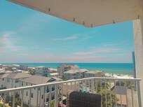 Gorgeous view from the smaller balcony towards the beach