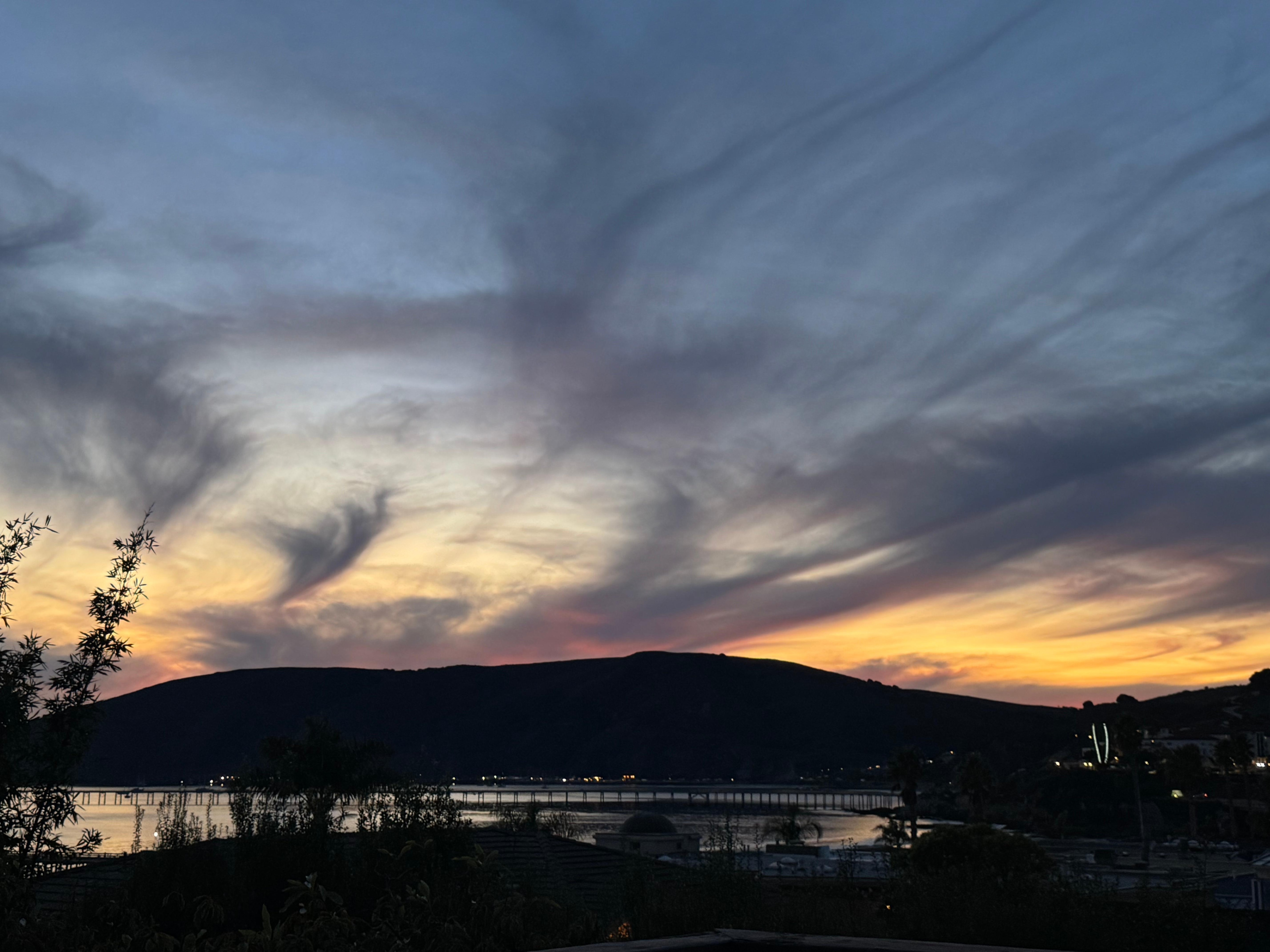 Sunset view from the deck